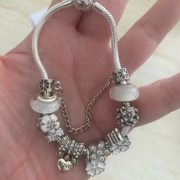 Pandora Silver Snake Chain Charm Bracelet - Picture 3 of 3